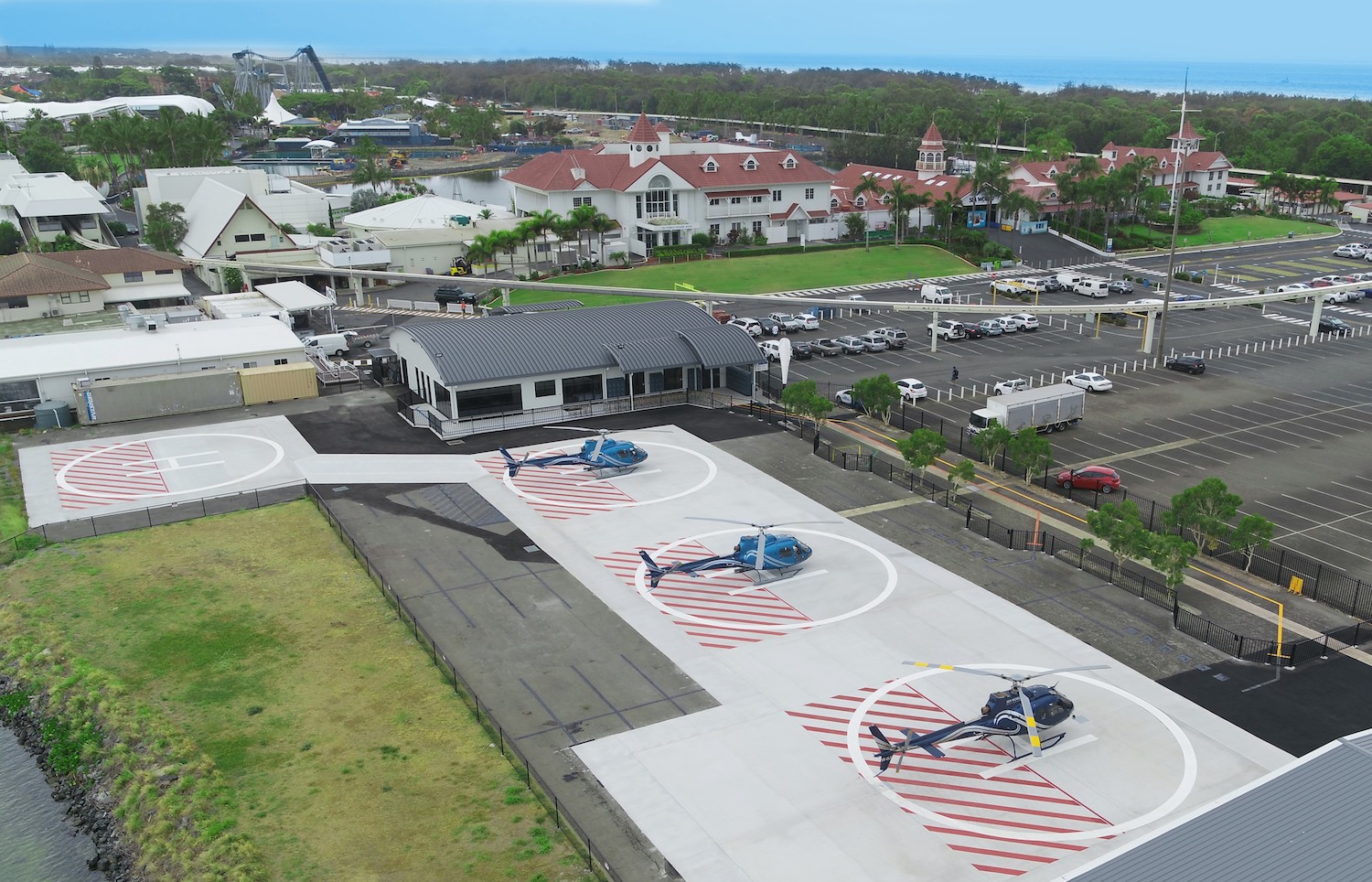 Sea world helicopters new terminal, Australia's largest privately owned heliport